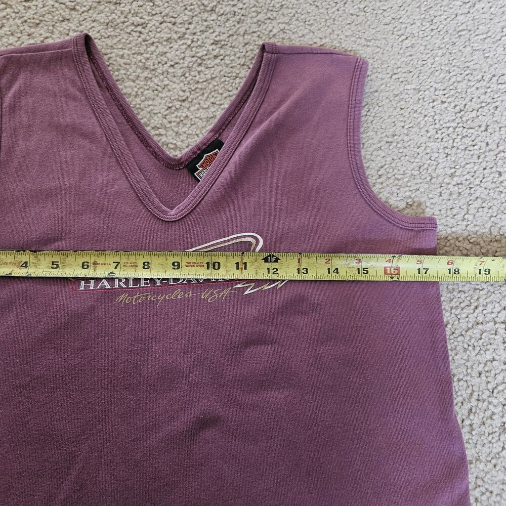 Harley Davidson Purple Tank VNeck Large - Picture 7 of 8